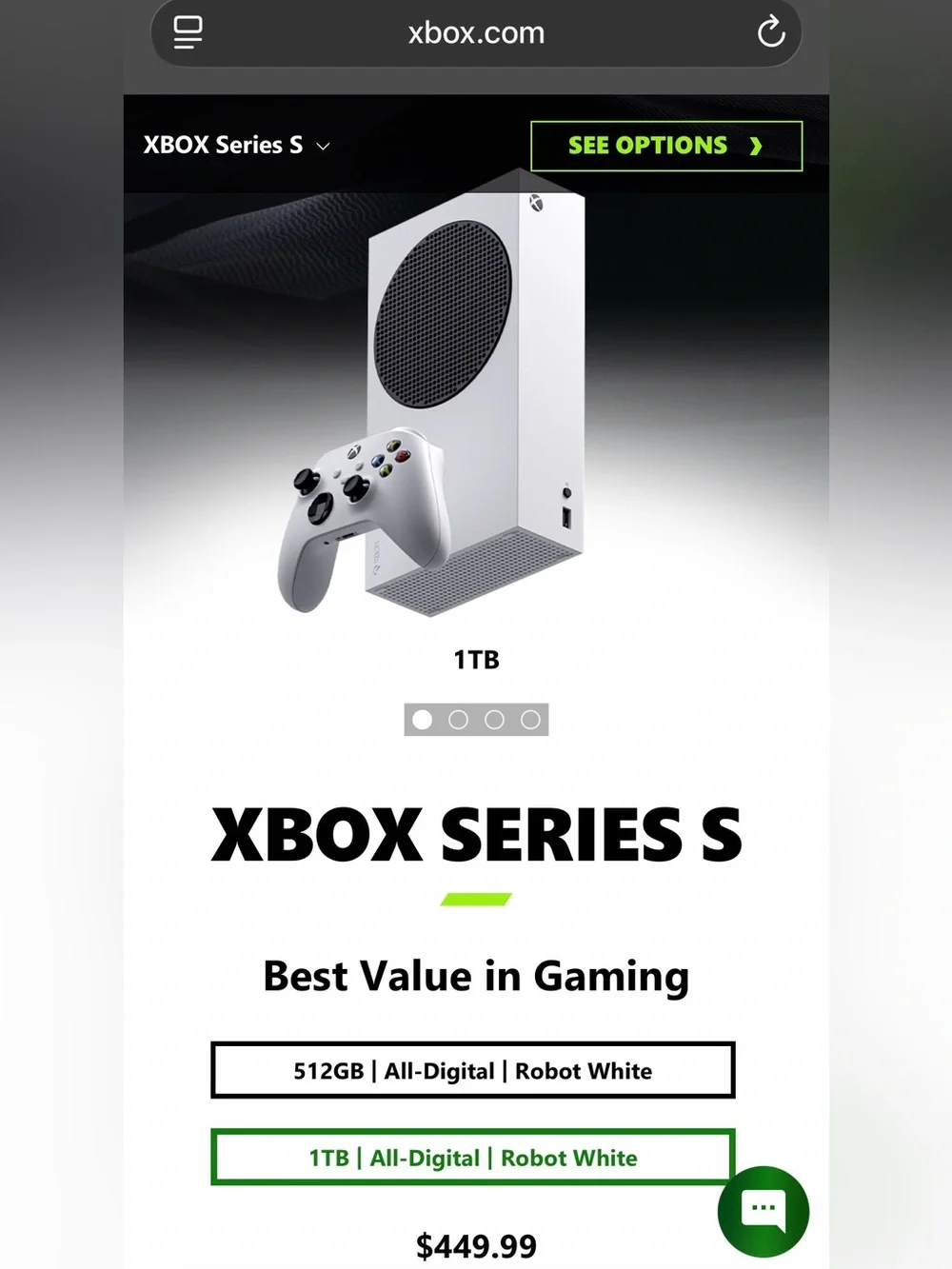 Xbox One S 1TB | All-Digital | Robot White